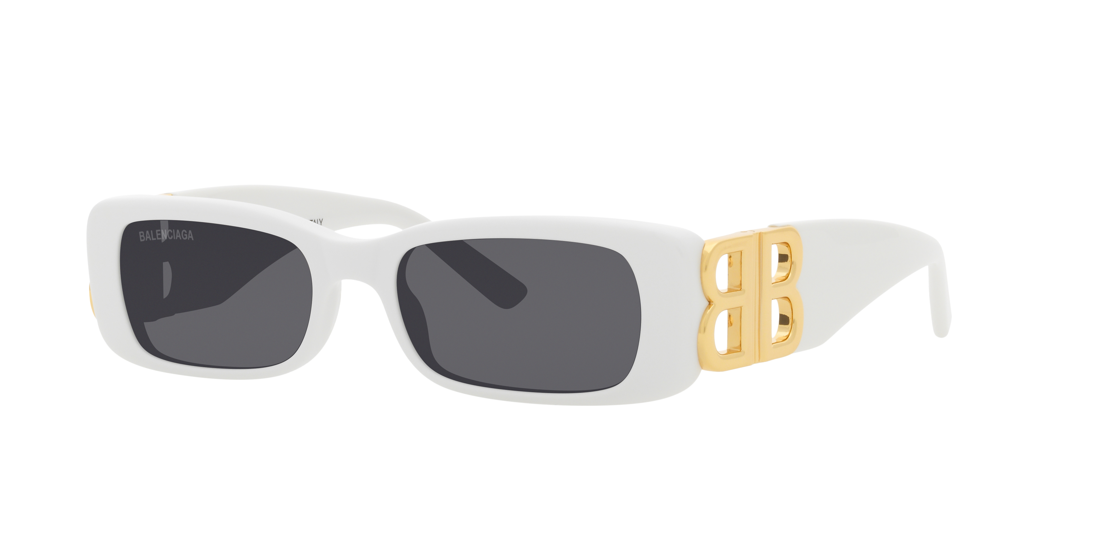 Balenciaga Woman Sunglass BB0096S -  Frame color: White, Lens color: Grey