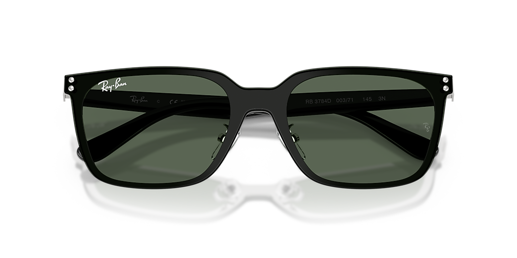 Ray-Bans Silver/white marble look Frame Sunglasses with Green Lenses RB3732 Sunglasses in Silver and Green & Silver - RB3732  main image 2