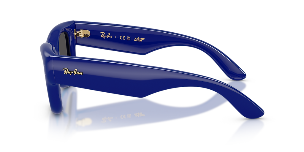 Ray-Ban Wayfarer ライトブルー Ray-Ban RB4940 Wayfarer Puffer M (47 - 23) with Black lenses and