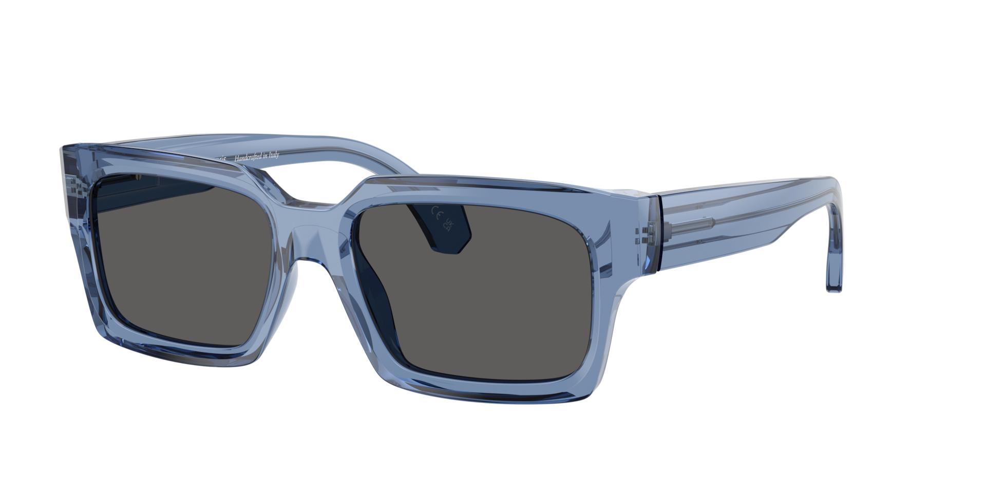 Alain Mikli Unisex Sunglass A05522 -  Frame color: Transparent Blue, Lens color: Dark Grey