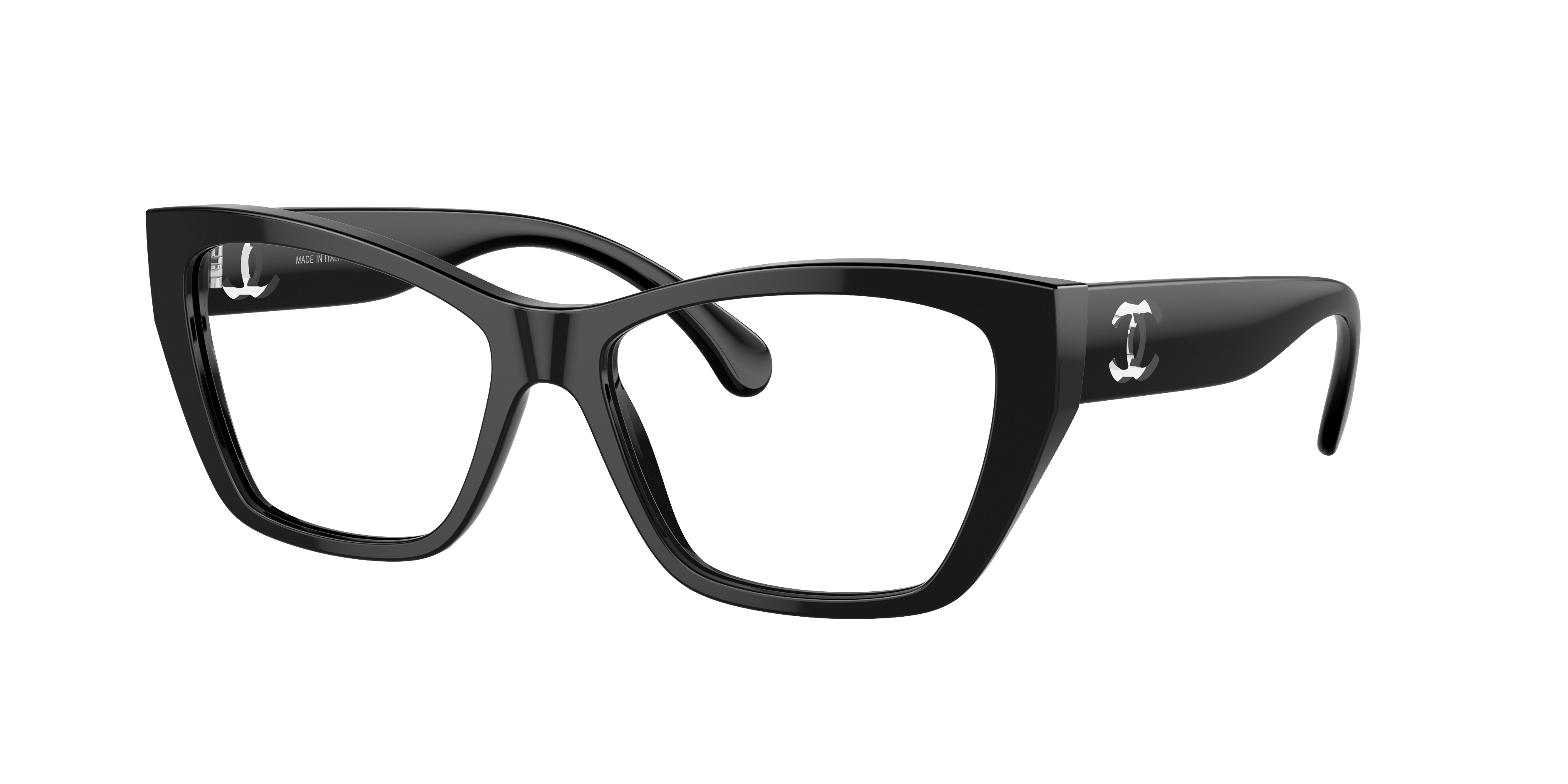 Chanel Woman Sunglass Cat Eye Eyeglasses CH3474A -  Frame color: Black, Lens color: Demo Lens