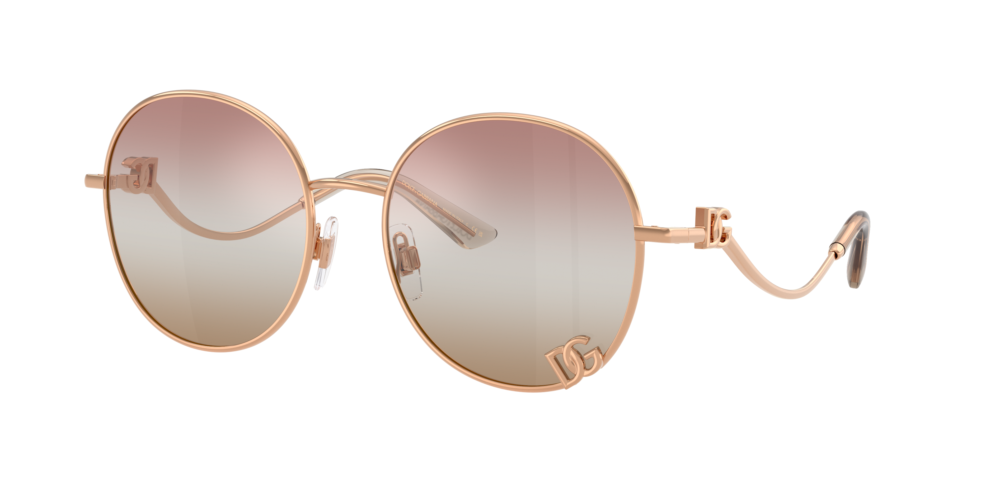 Dolce&Gabbana Damen Pink,Braun Frau Sunglass Dg2324 - Rahmenfarbe: Rotgold, Linsenfarbe: Pink/Braun