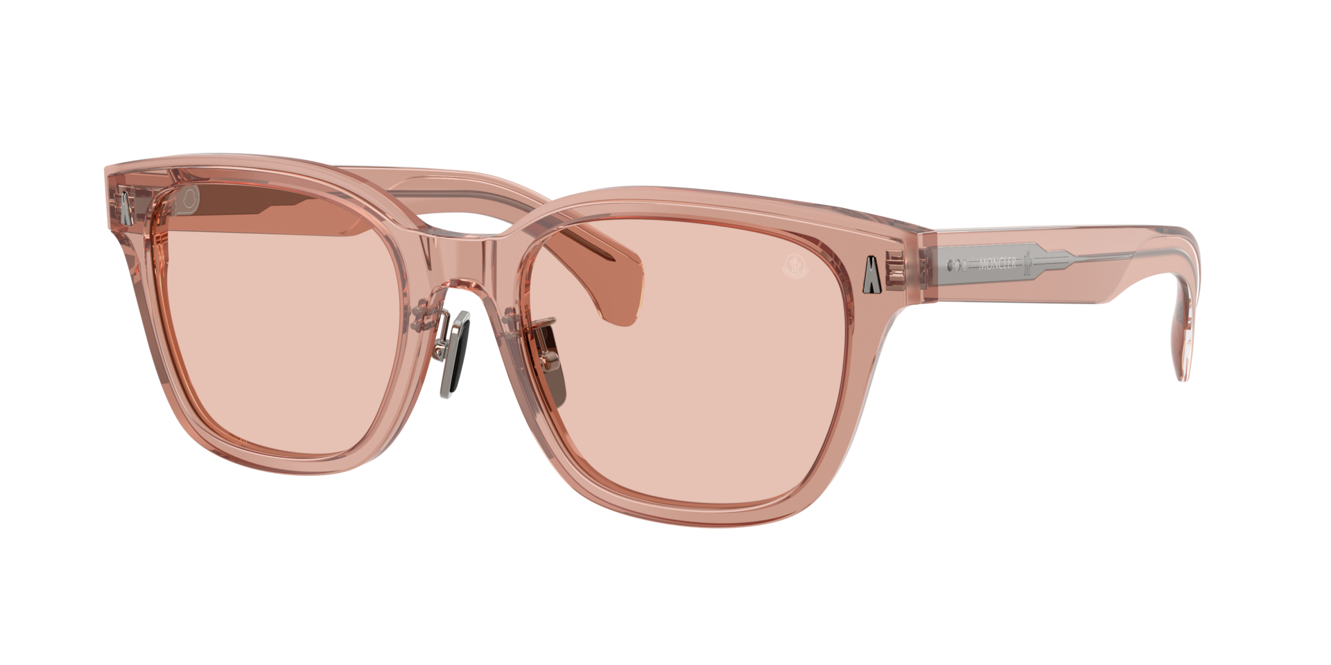 Moncler Unisex Sunglass ME6002D Metrope -  Frame color: Pink Transparent, Lens color: Pink