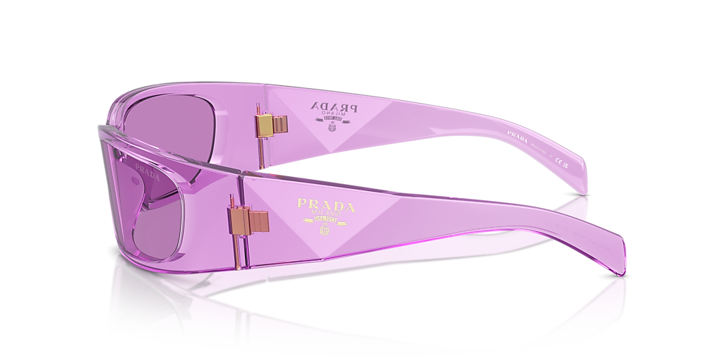Prada PR A14S L (60 - 18) with Violet lenses and Transparent frame