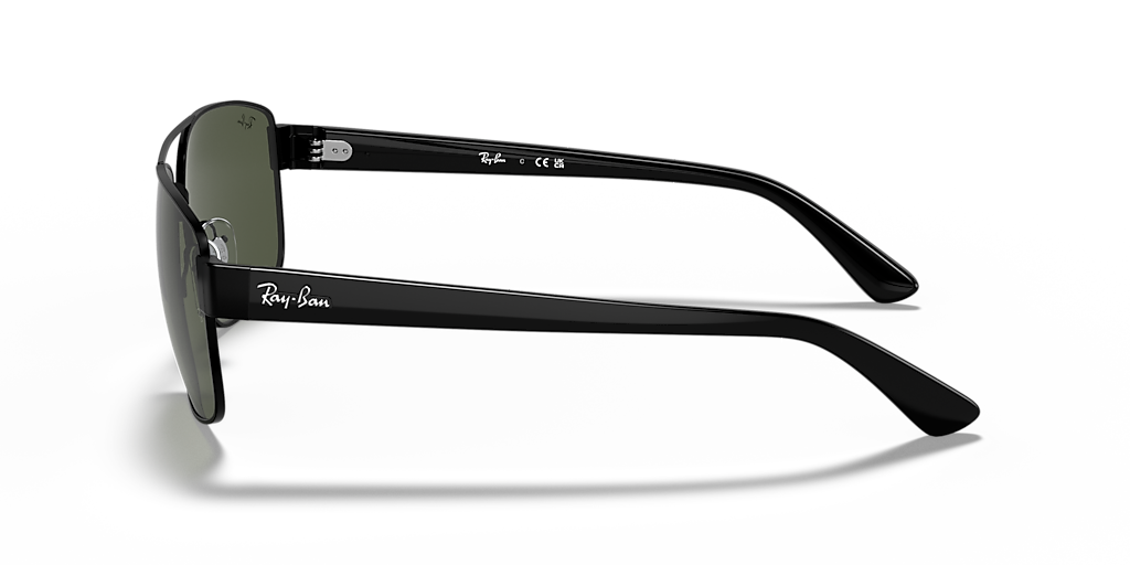 Ray-Ban RB3663 XL (60 - 17) with Green lenses and Black frame