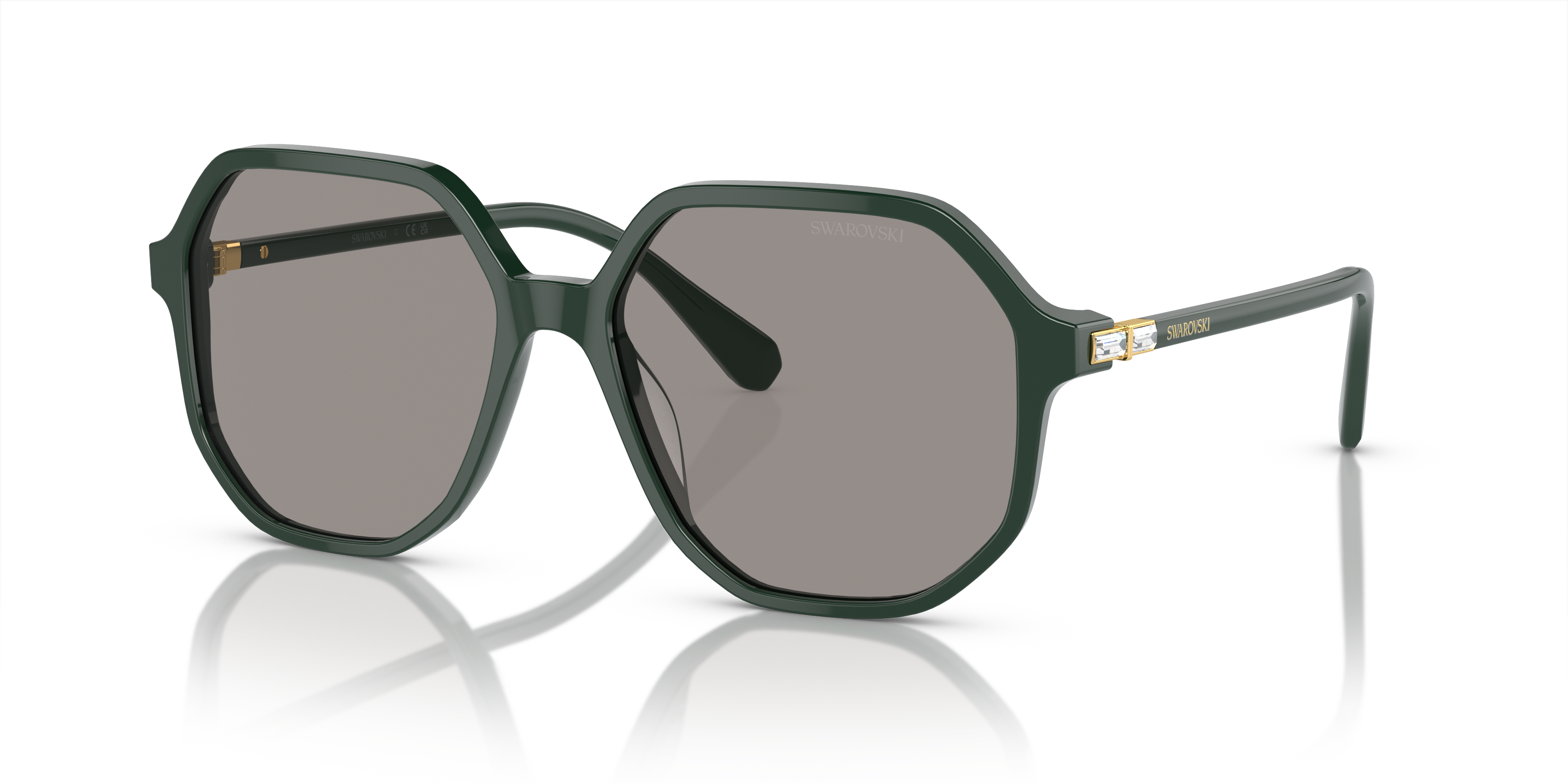Swarovski SK6003 XL (57 - 16) with Grey lenses and Green frame