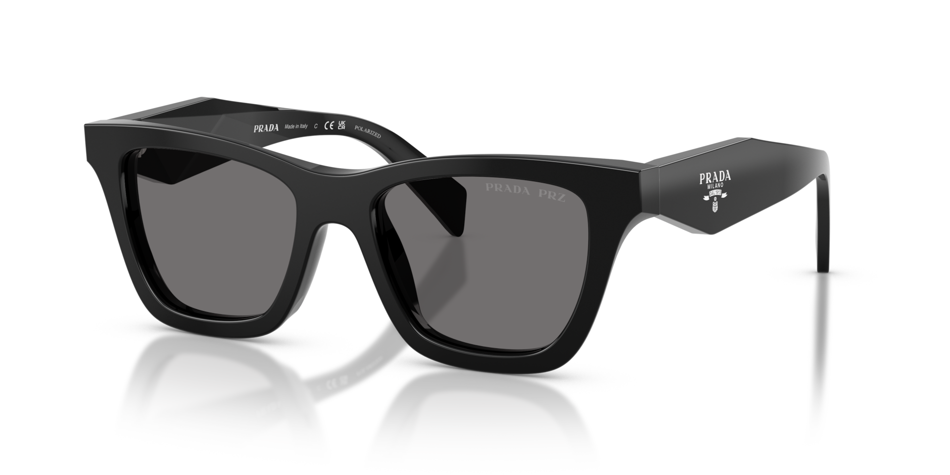 Prada PR C07S S (51 - 18) with Grey lenses and Black frame