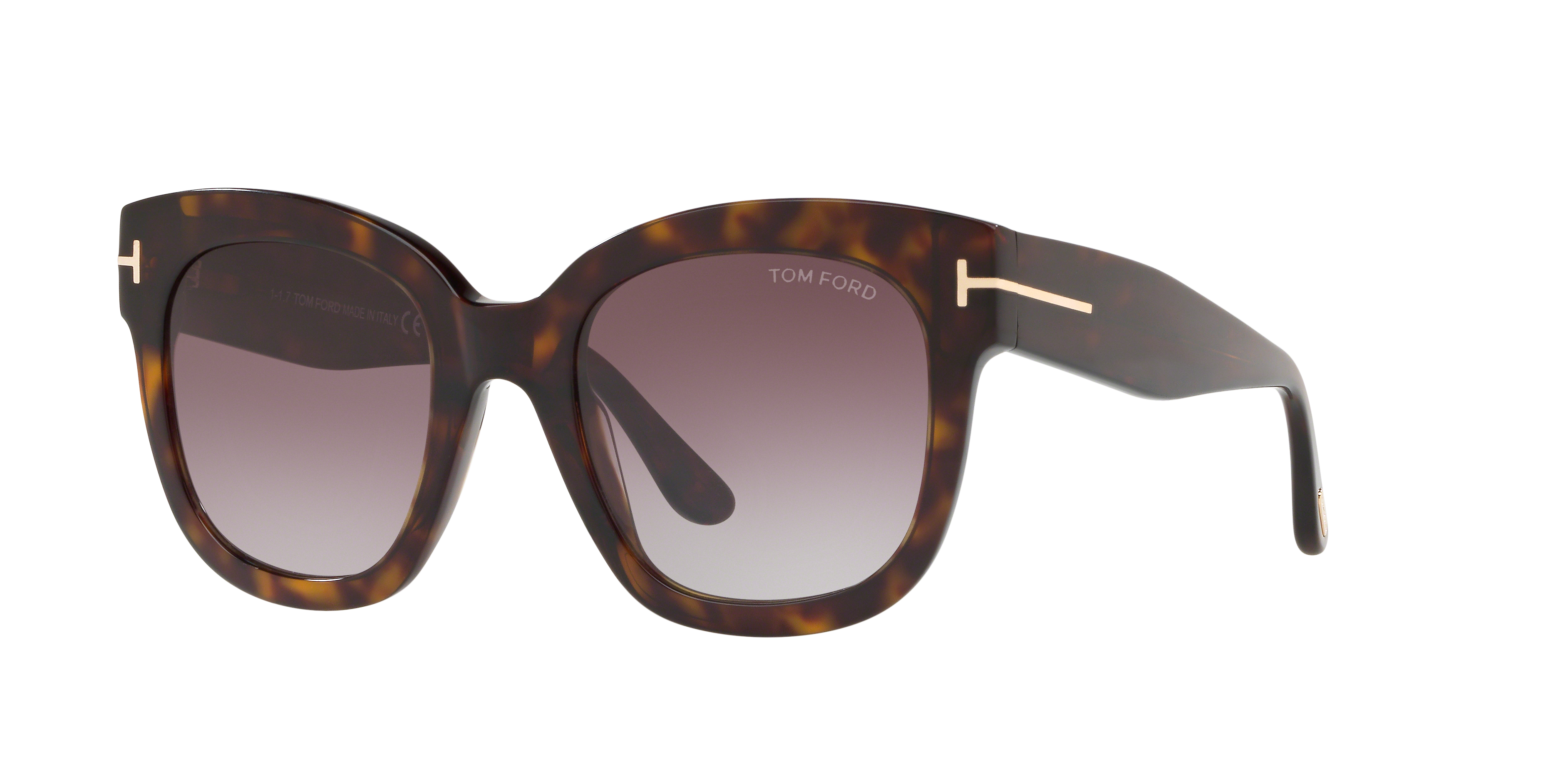 Tom Ford Woman Sunglass FT0613 -  Frame color: Tortoise, Lens color: Burgundy Gradient