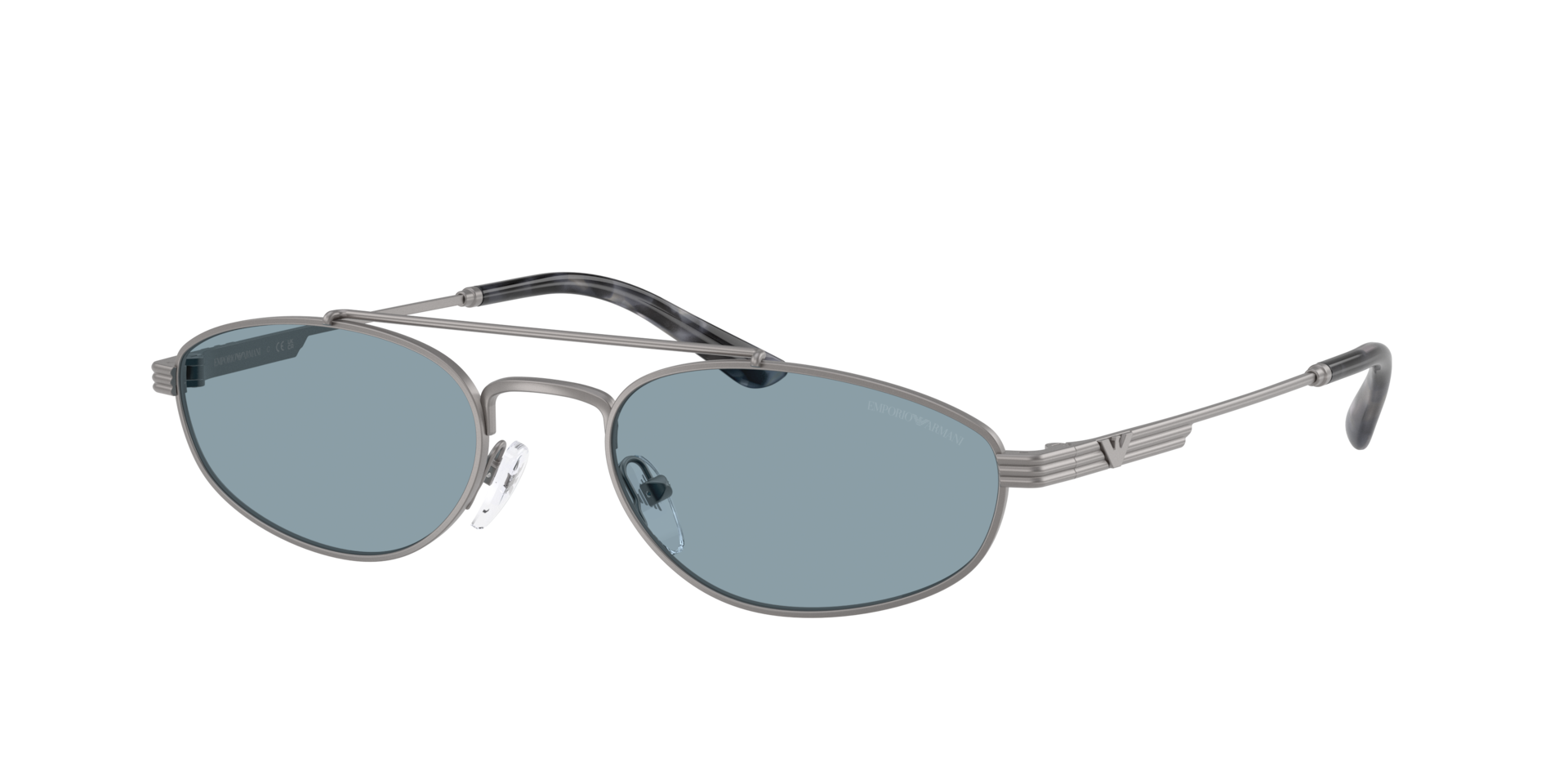 Emporio Armani Man Sunglass EA2157 -  Frame color: Matte Gunmetal, Lens color: Azure