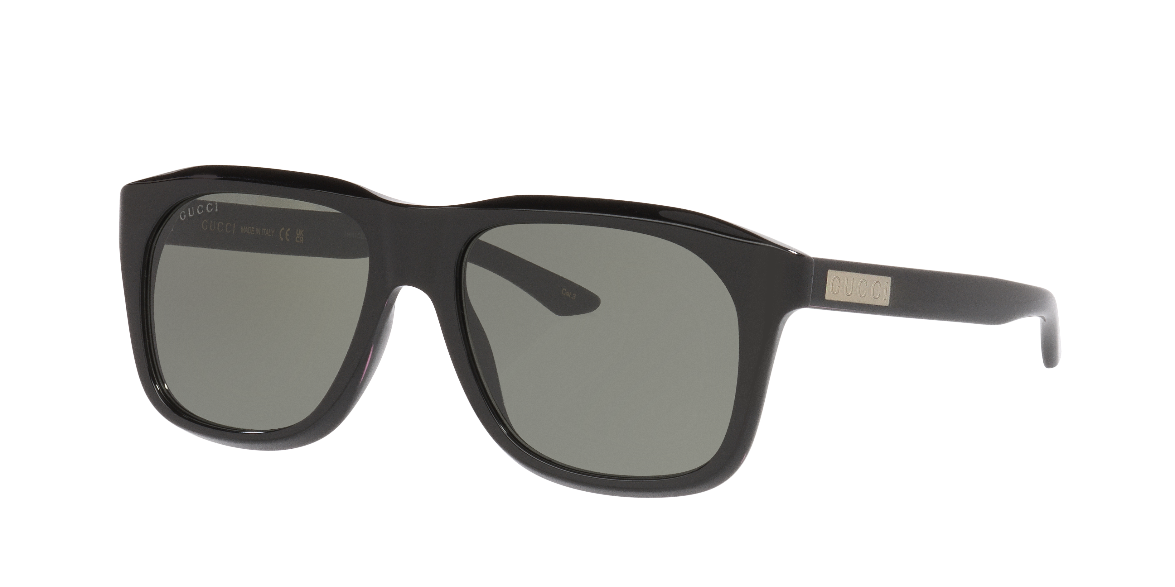 Gucci Gg2077S M (55 - 17) with Grey lenses and Black frame