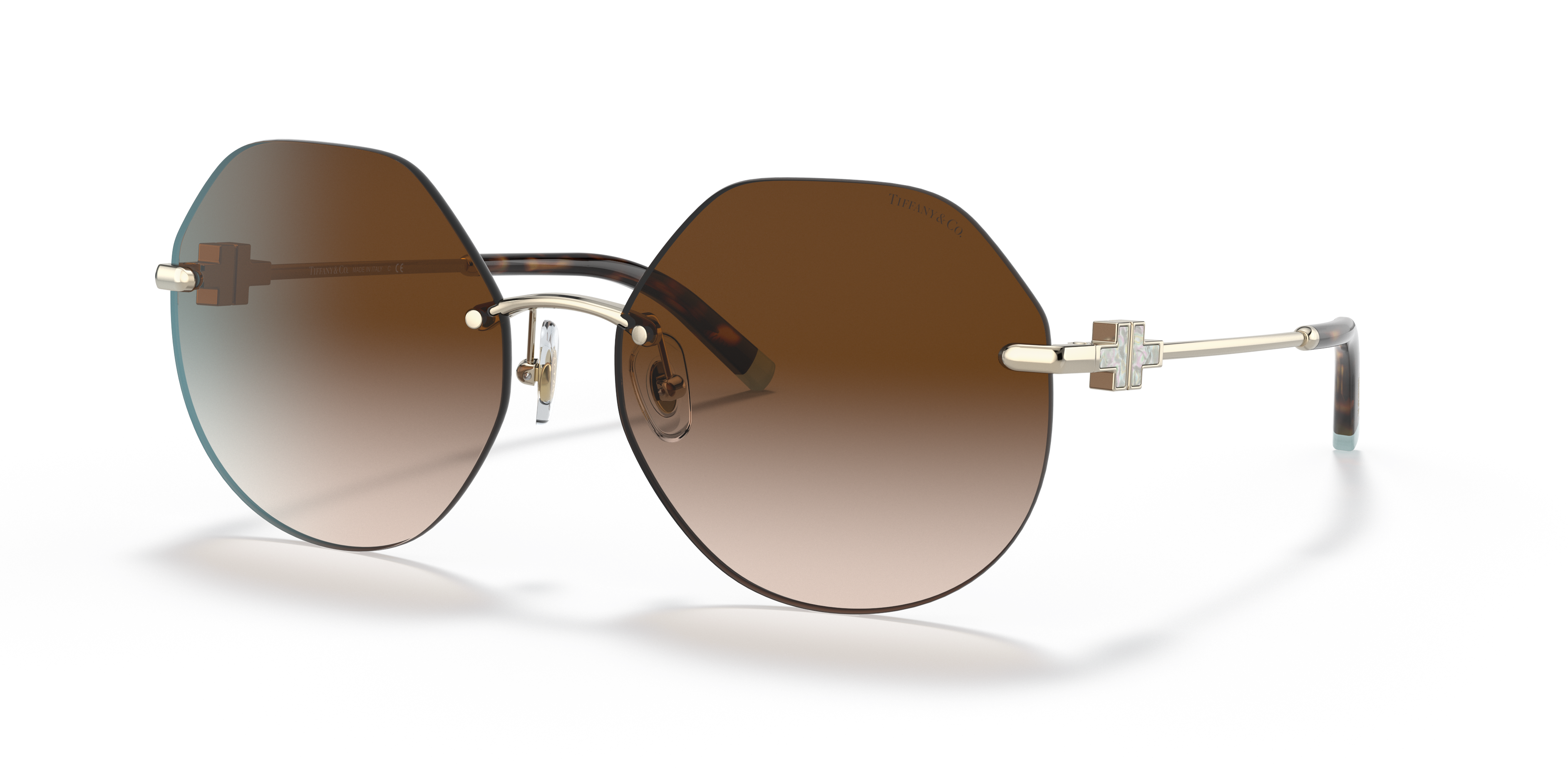 Tiffany & Co. TF3077 XL (60 - 17) with Brown lenses and Gold frame