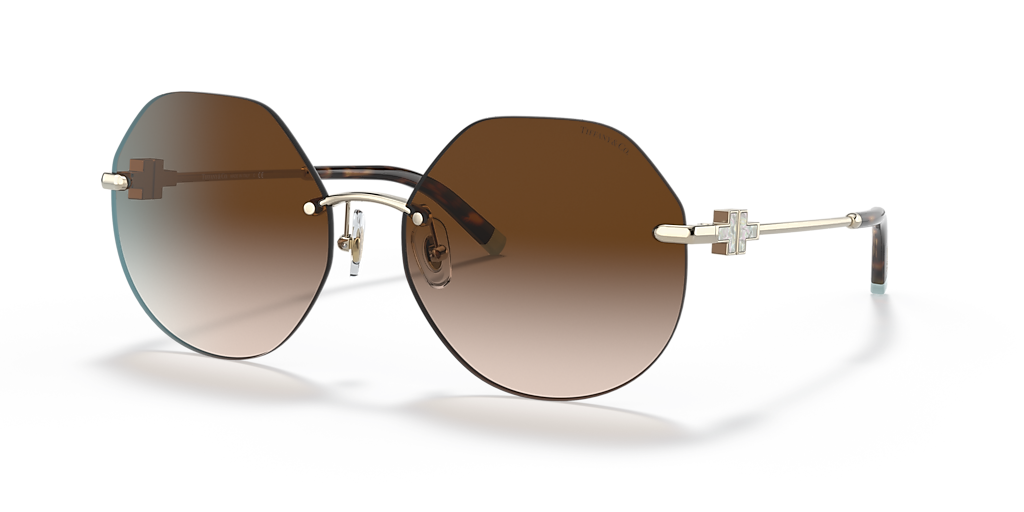 Tiffany & Co. TF3077 XL (60 - 17) with Brown lenses and Gold frame
