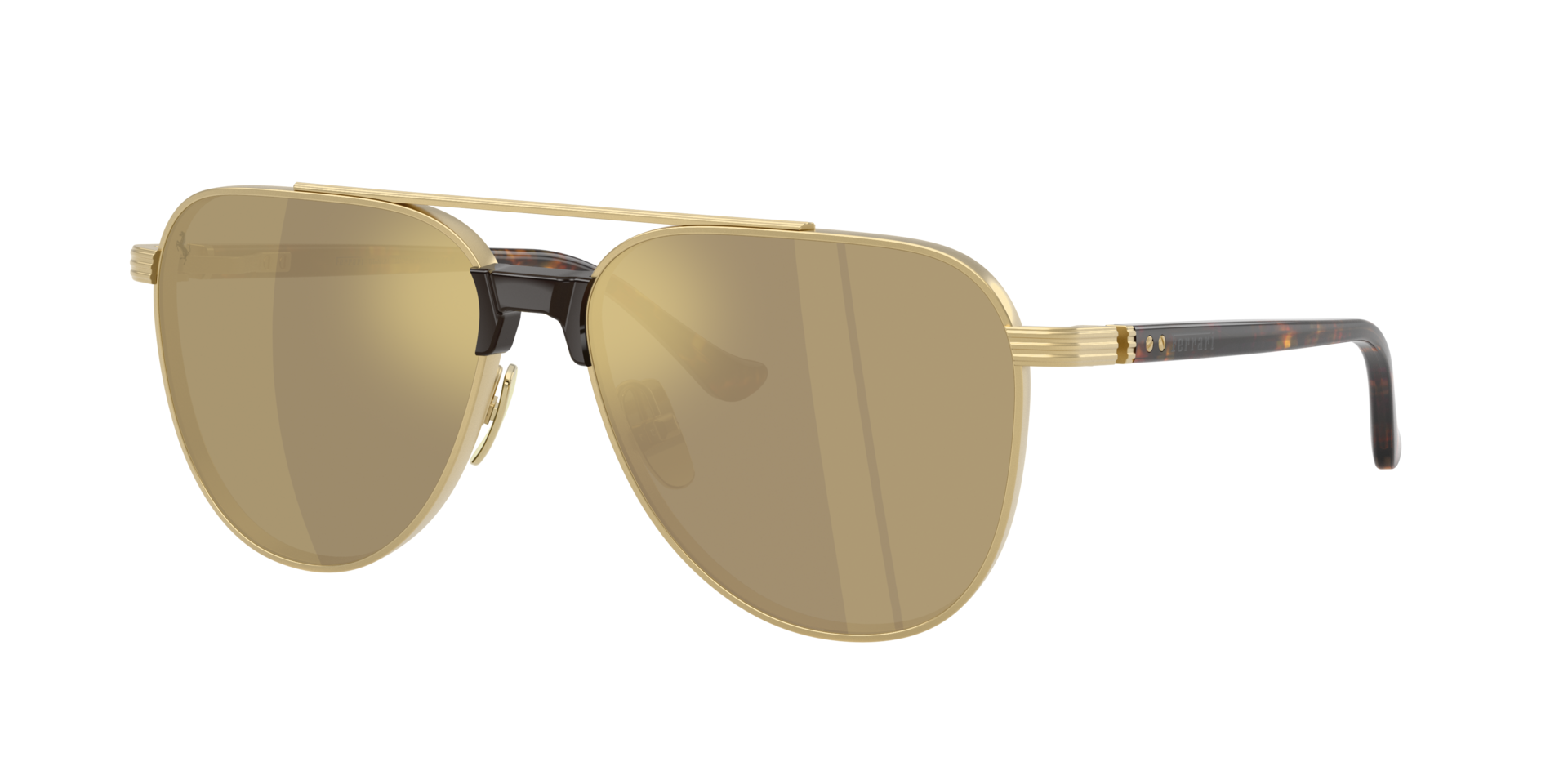 Ferrari Homme Sunglass FH1028T - Couleur du Monture Or mat Couleur de Lentille Or jaune transparent 570 €