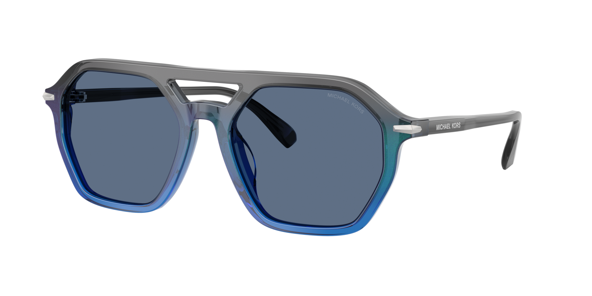 Michael Kors Homme Sunglass Jackson Hole - Couleur du Monture Dgrad Gris Couleur de Lentille Bleu Uni 69 €