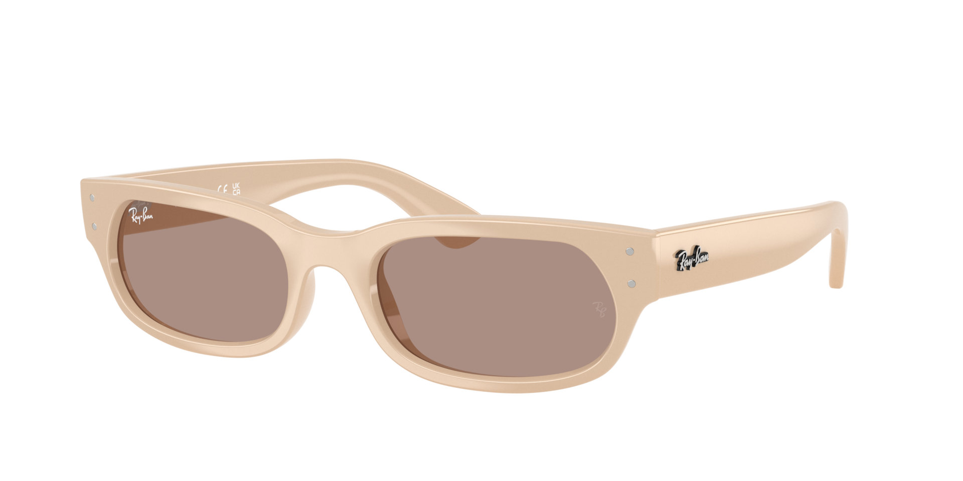 Ray-Ban Unisex Sunglass RB2236 -  Framekleur: Nude, Lenskleur: Bruin