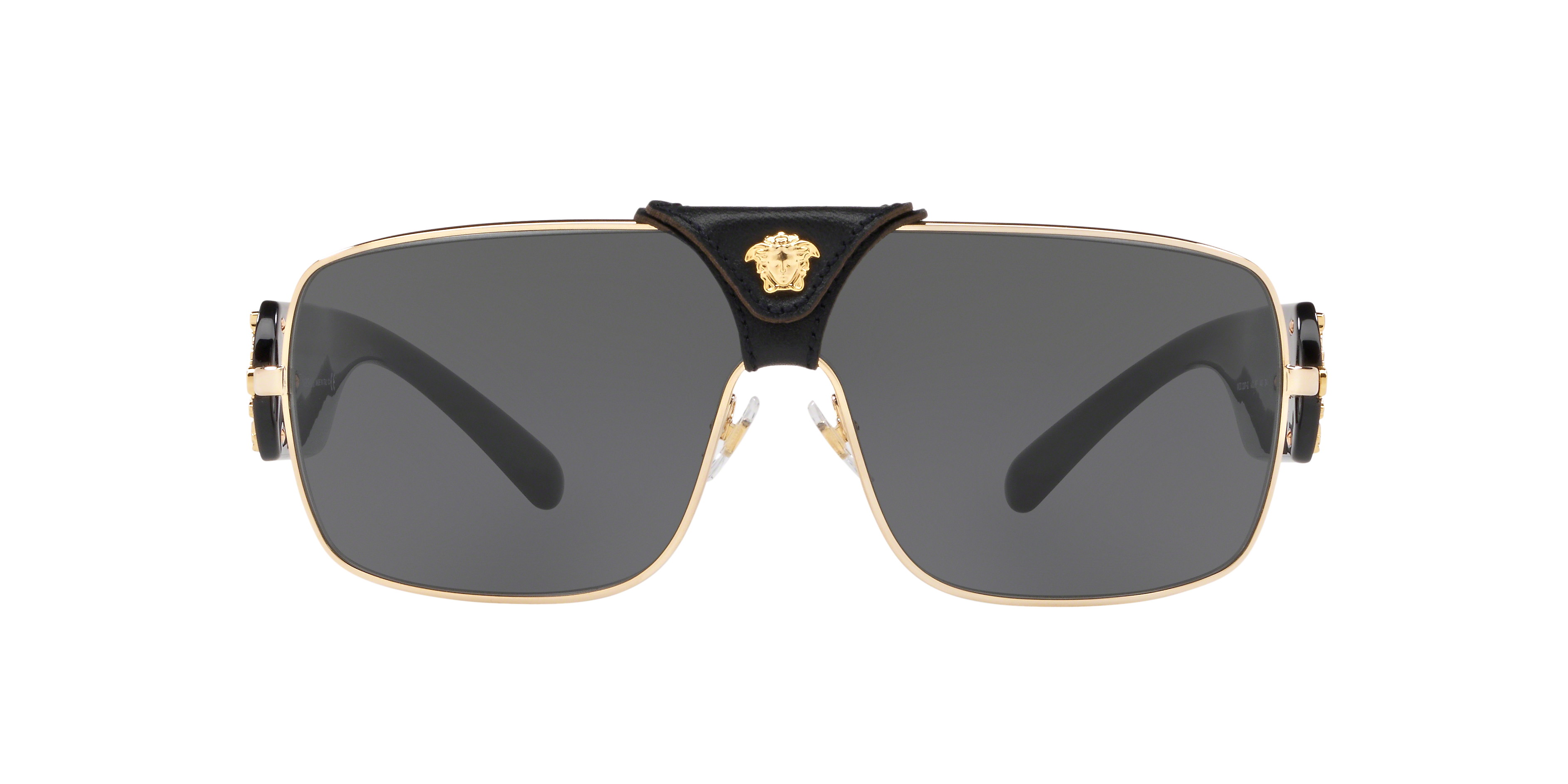 Versace VE2207Q XXL (0 - 138) with Grey lenses and Gold frame
