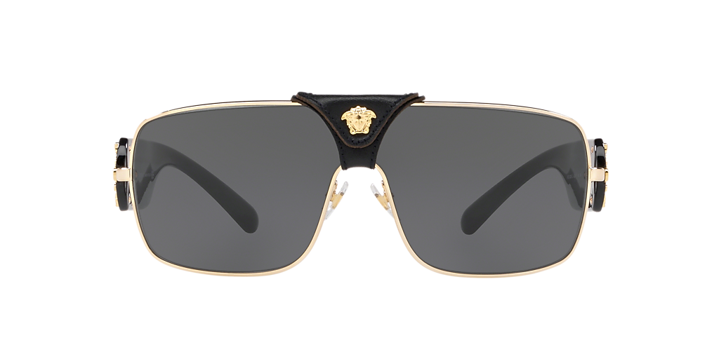 Versace VE2207Q XXL (0 - 138) with Grey lenses and Gold frame