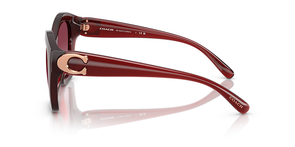 Coach CAD31 L (54 - 22) with Red lenses and Red frame | Sunglass Hut®