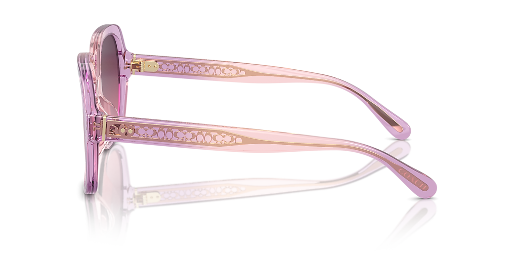 New Coach Women Pink Gradient Sunglasses 54-17-140 Coach CR614 M (54 - 17) with Red lenses and Pink frame  main image 3
