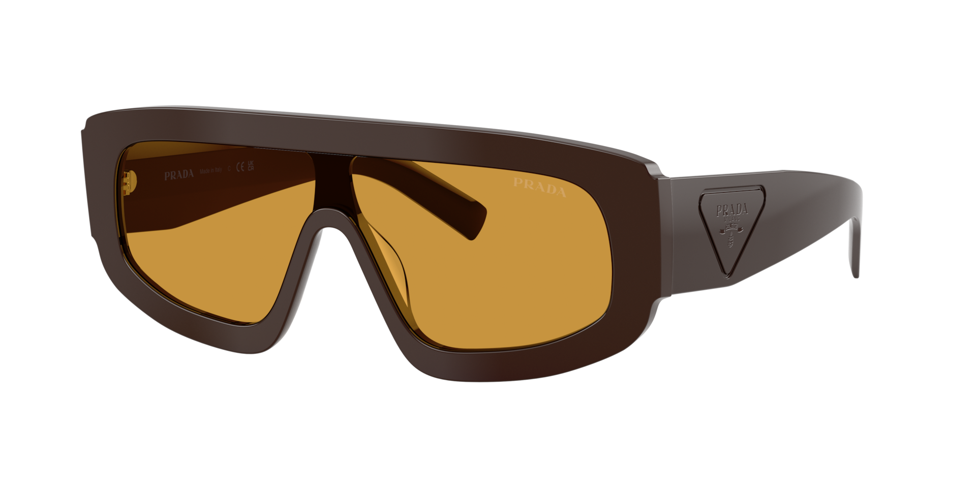 Prada Man Sunglass PR D10S -  Frame color: Cigar, Lens color: Dark Honey