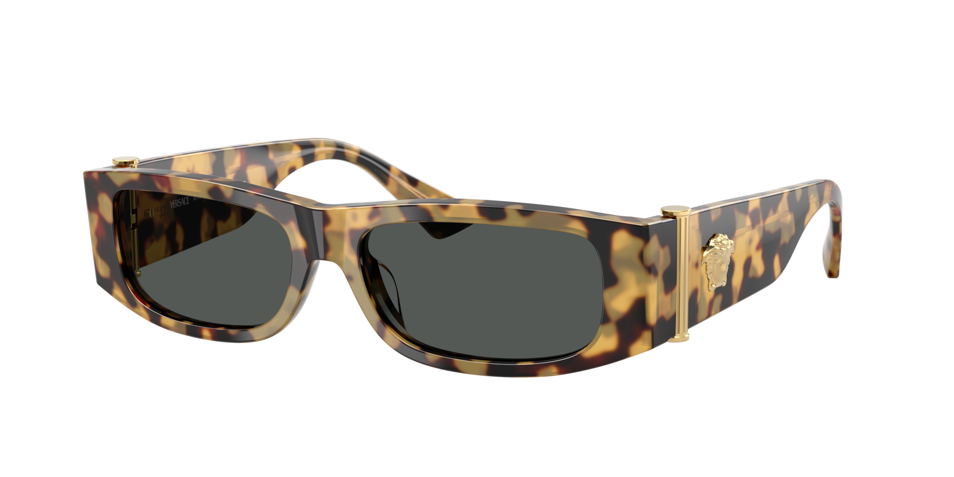 Versace Man Sunglass VE4476U -  Frame color: Brown/Yellow Havana, Lens color: Dark Grey