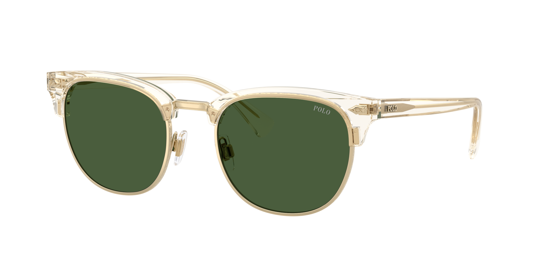 Polo Ralph Lauren Homme Sunglass PH4217 - Couleur du Monture: Jaune clair transparent brillant, Couleur de Lentille: Vert foncé
