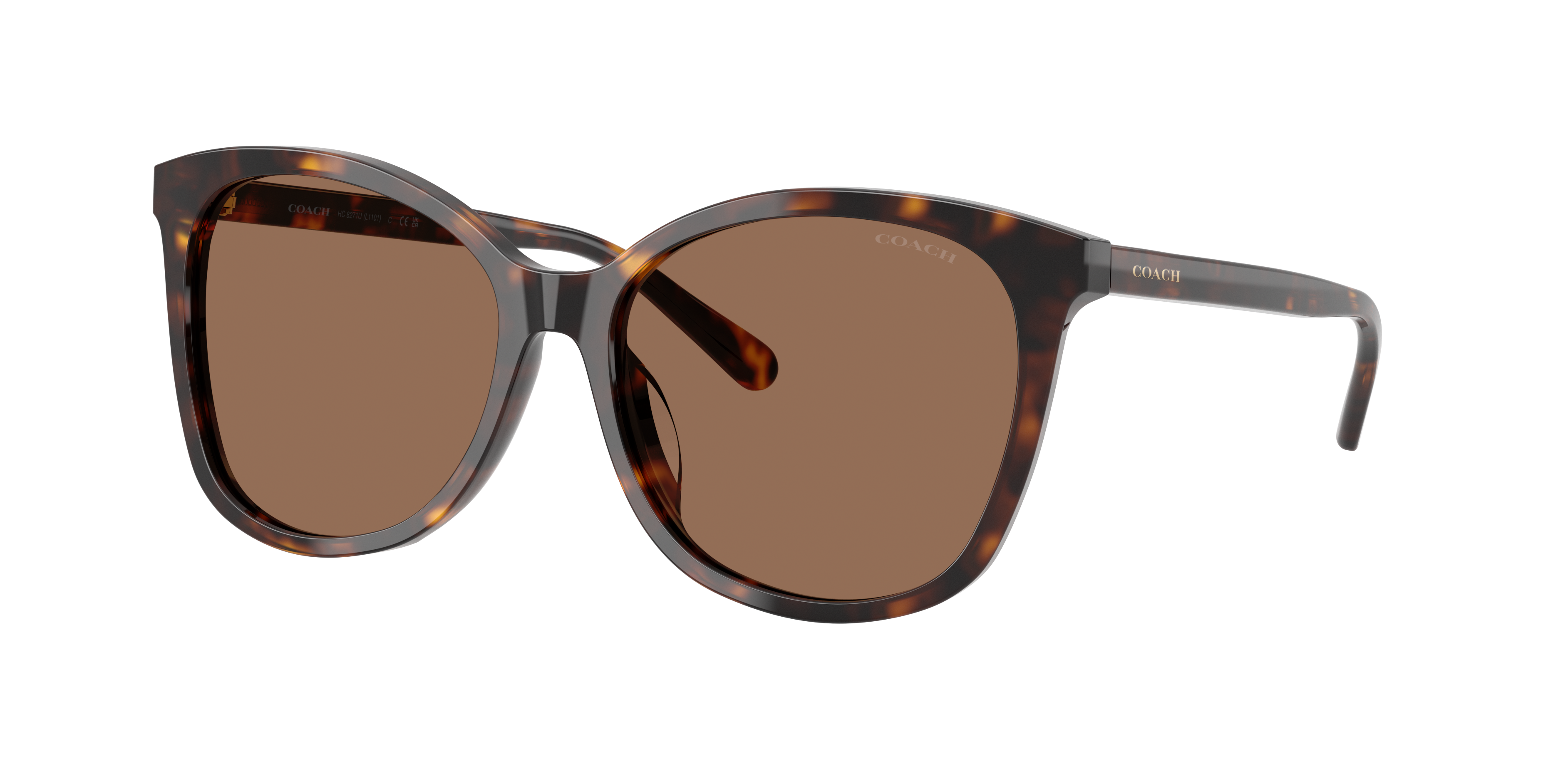 Coach Woman Sunglass L1101 -  Frame color: Dark Tortoise, Lens color: Dark Brown
