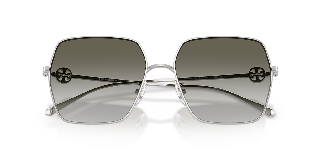 Tory Burch TY6118D XL (58 - 16) with Green lenses and Silver frame