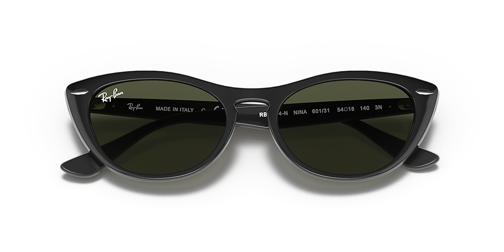 Ray-Ban Nina M (54 - 18) with Green lenses and Black frame