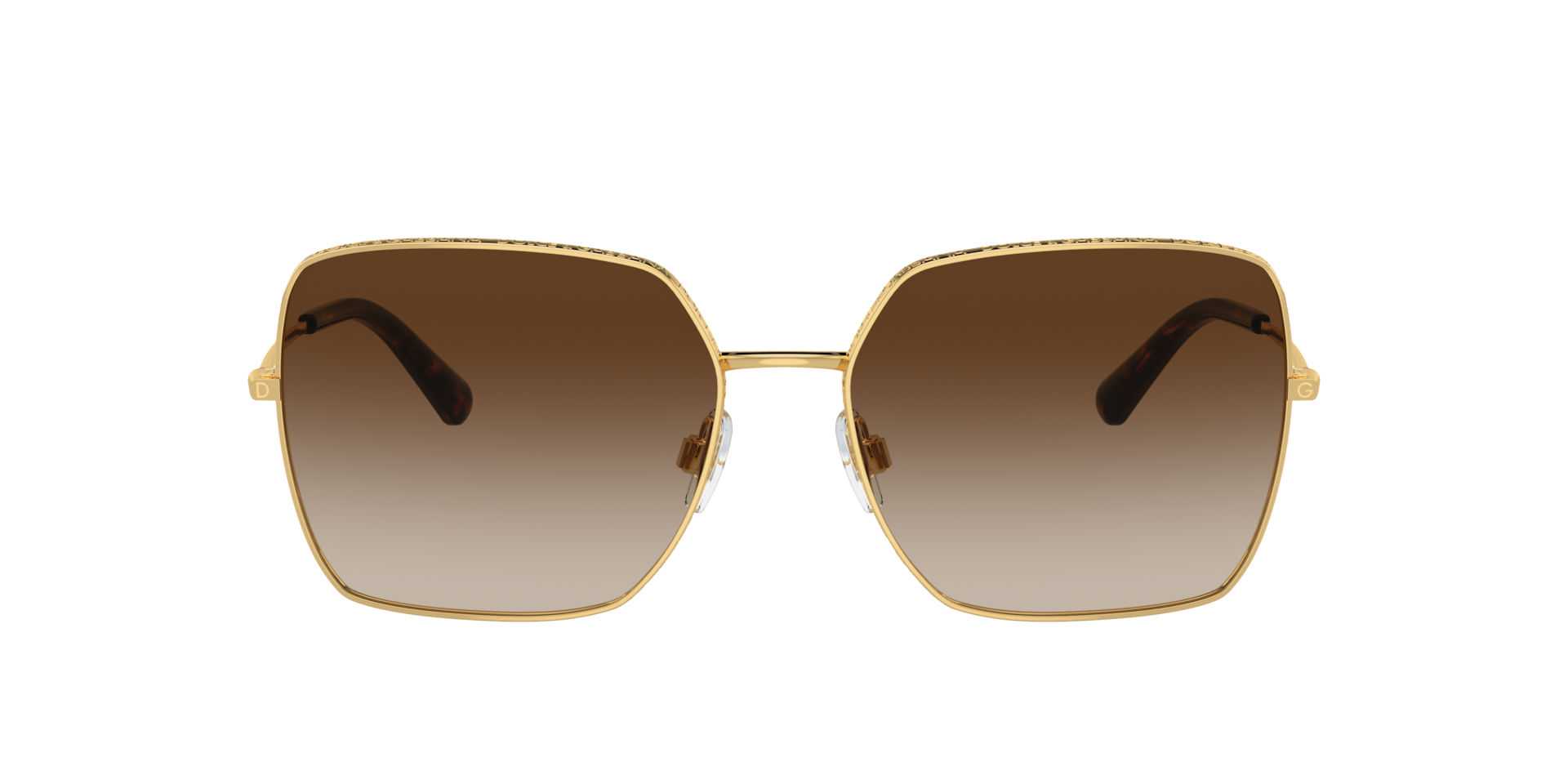 Dolce&Gabbana DG2242 L (57 - 16) with Brown lenses and Gold frame
