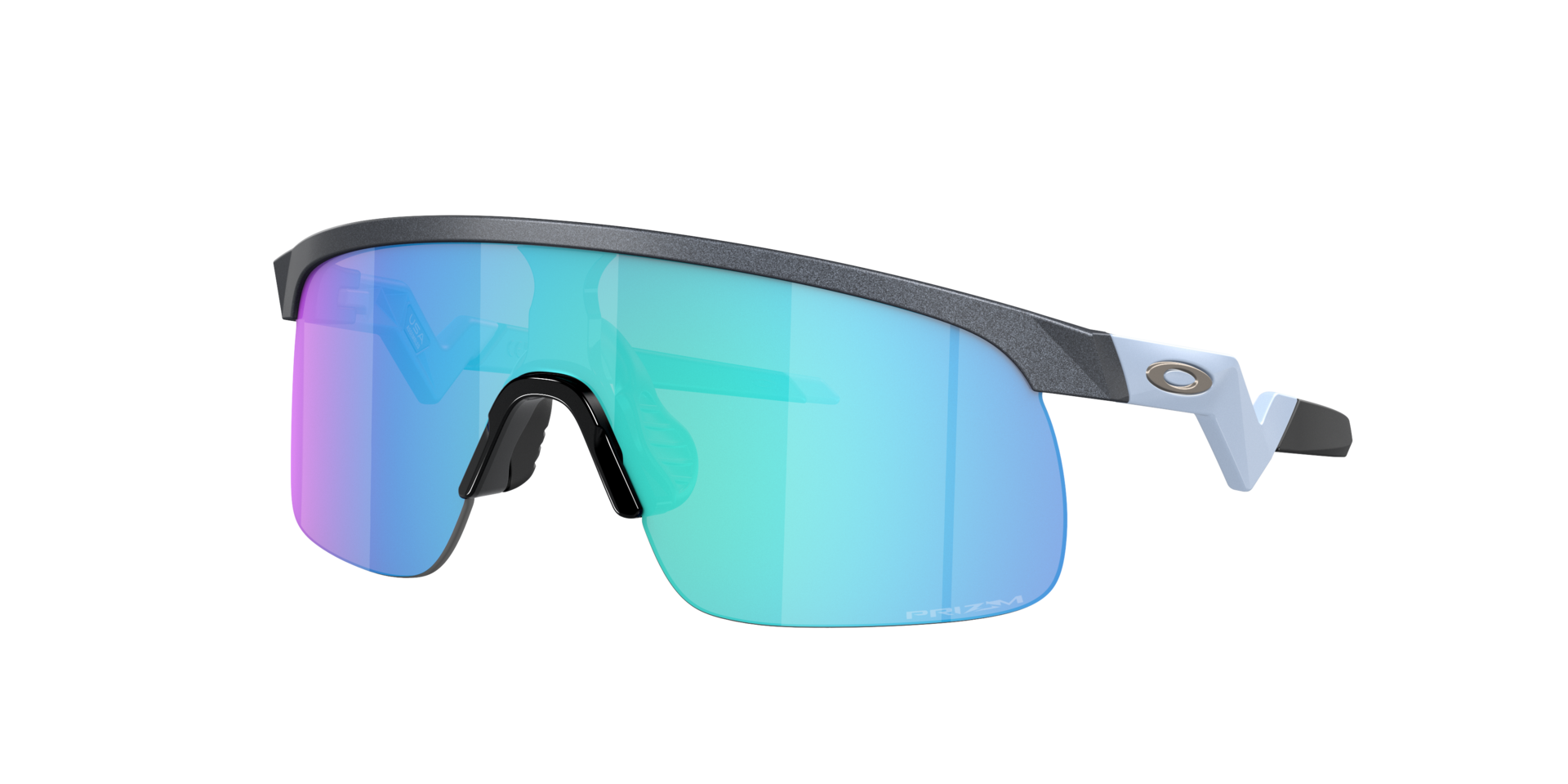 Oakley Unisex Sunglass Resistor (Youth Fit) Re-Discover Collection - Color del Marco: Azul Acero, Color de la Lente: Prizm Sapphire