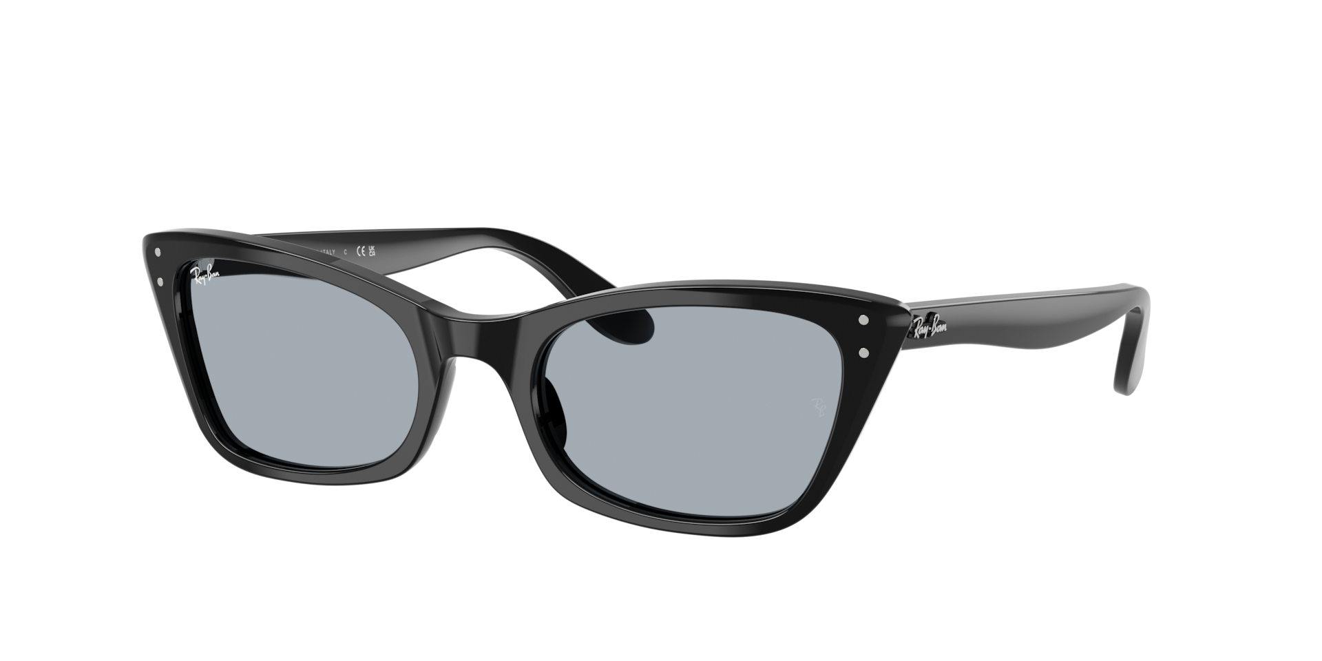 Ray-Ban Vrouwelijk Sunglass Lady Burbank -  Framekleur: Zwart, Lenskleur: Blauw