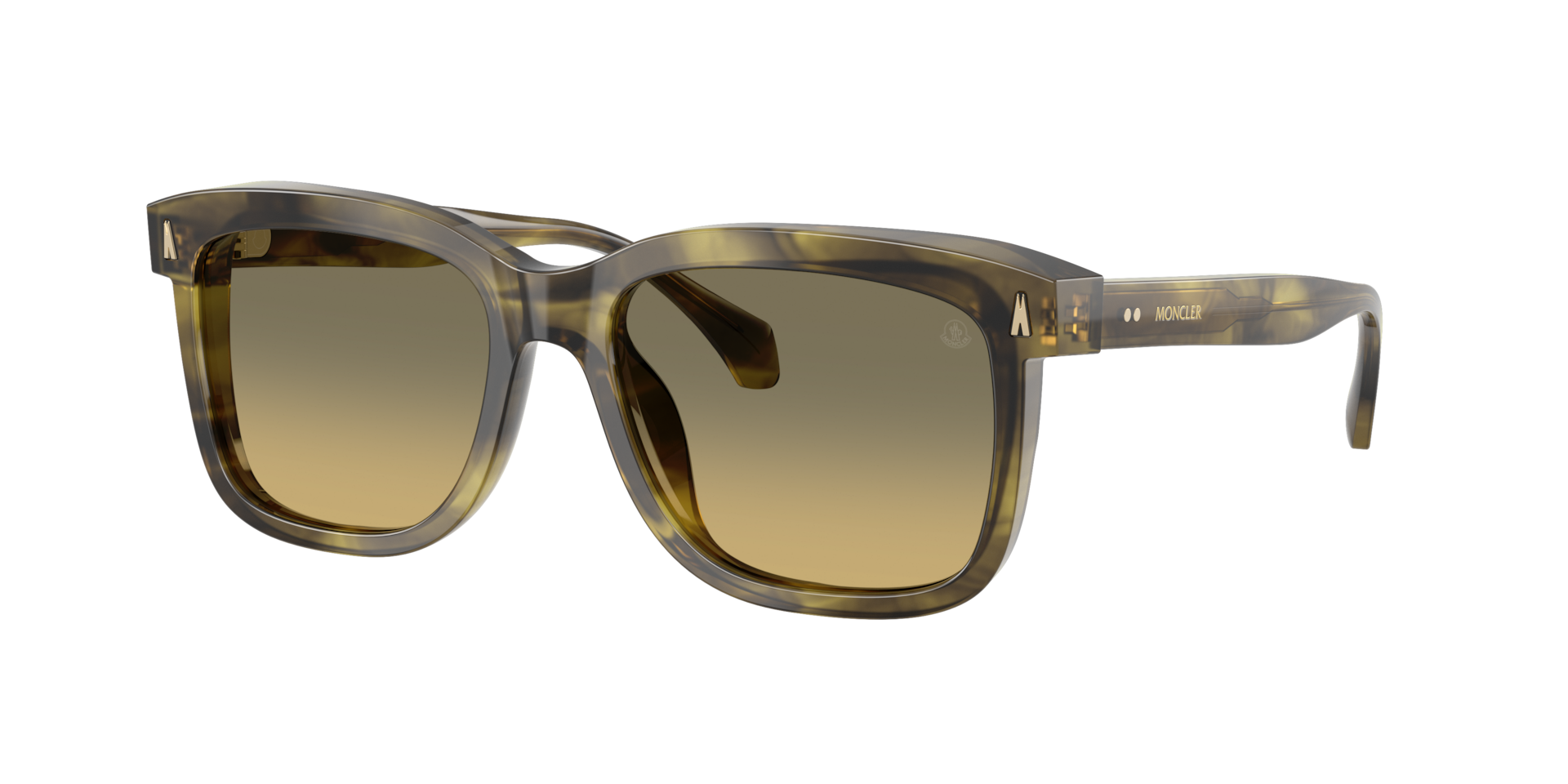 Moncler Unisex Sunglass ME6018 Valaire - Couleur du Monture Havana ray vert brillant Couleur de Lentille Gris fonc dgrad Vert 340 €