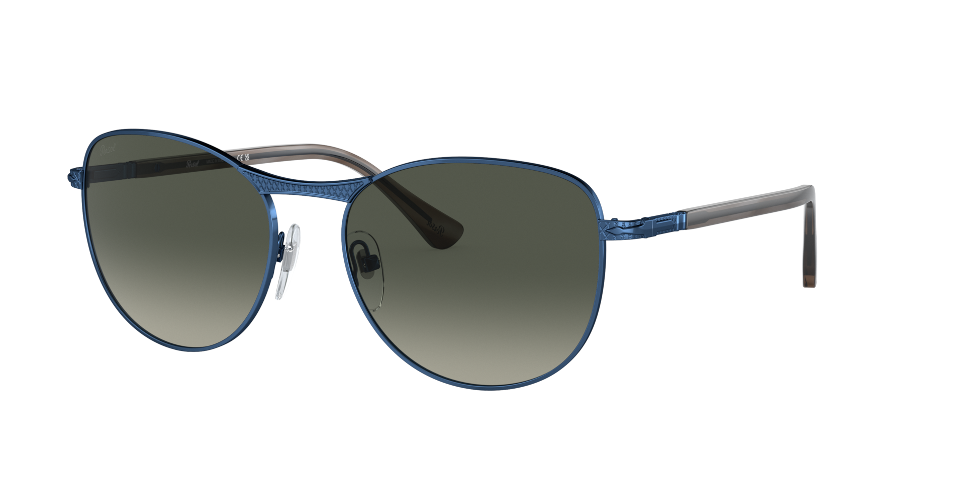 Persol Unisex Sunglass PO1002S -  Frame color: Blue, Lens color: Grey Gradient