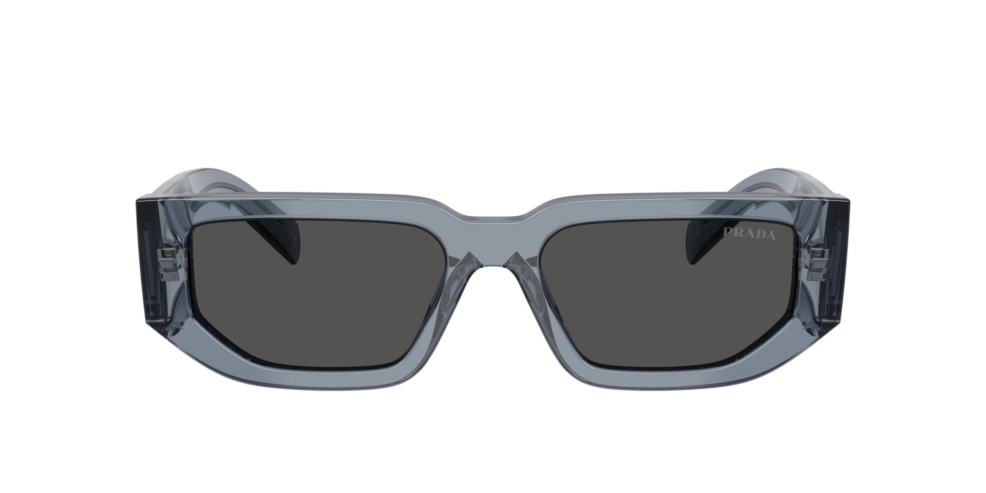 Prada PR 09ZSF L (55 - 17) with Grey lenses and Blue frame