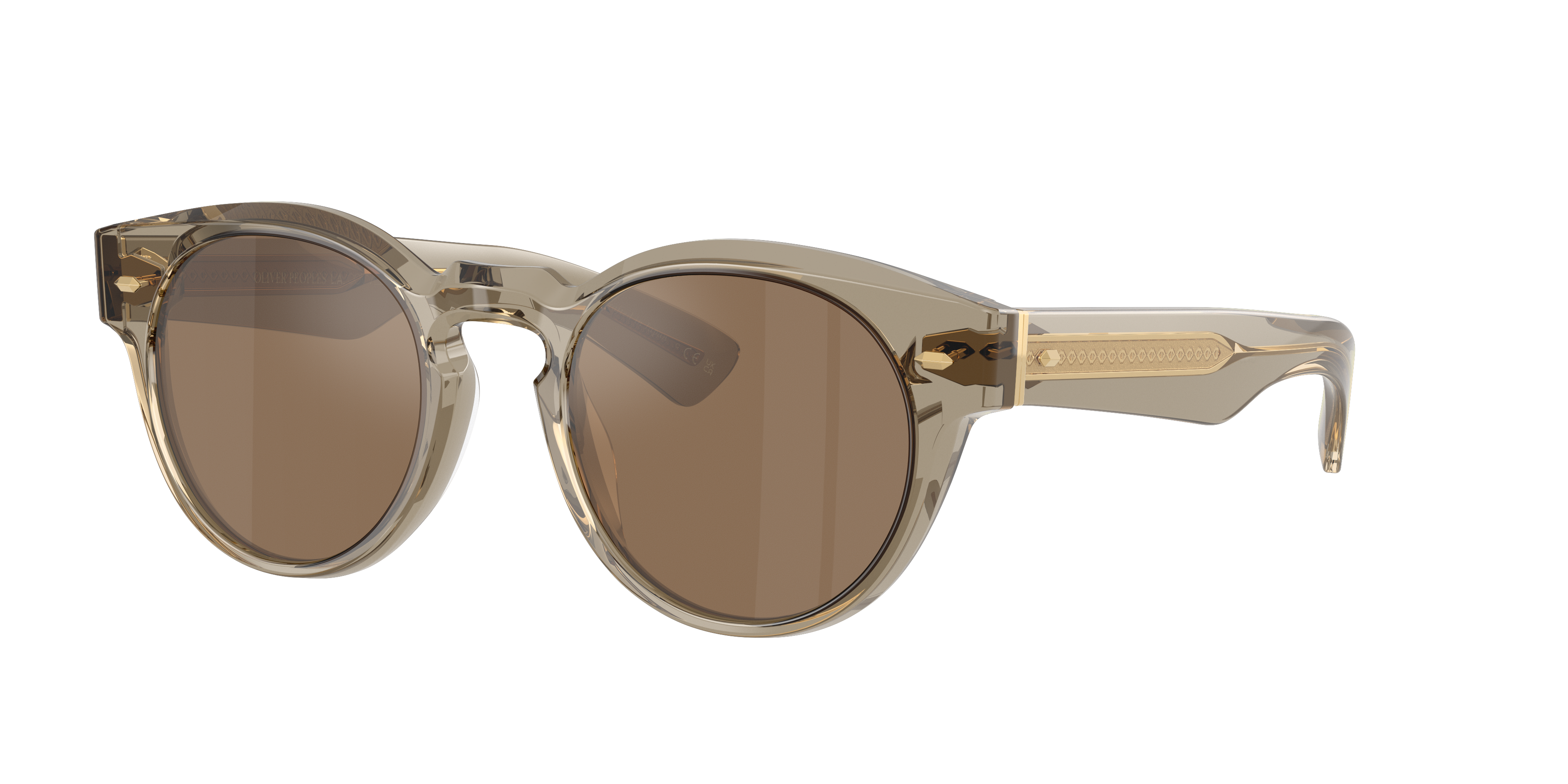 Oliver Peoples Unisex Sunglass OV5571SU Hayton 18k -  Frame color: Sencha, Lens color: Cognac Mirror