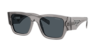 Prada PR 14WS M (52 - 20) com Lentes Cinza e Armação Tartaruga