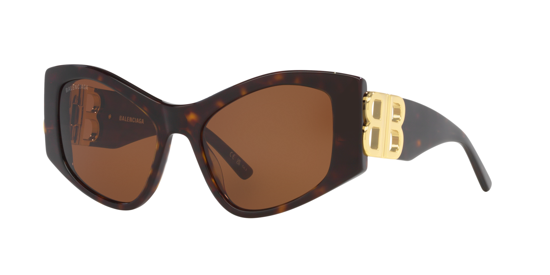 Balenciaga BB0287S M (55 - 19) with Brown lenses and Tortoise