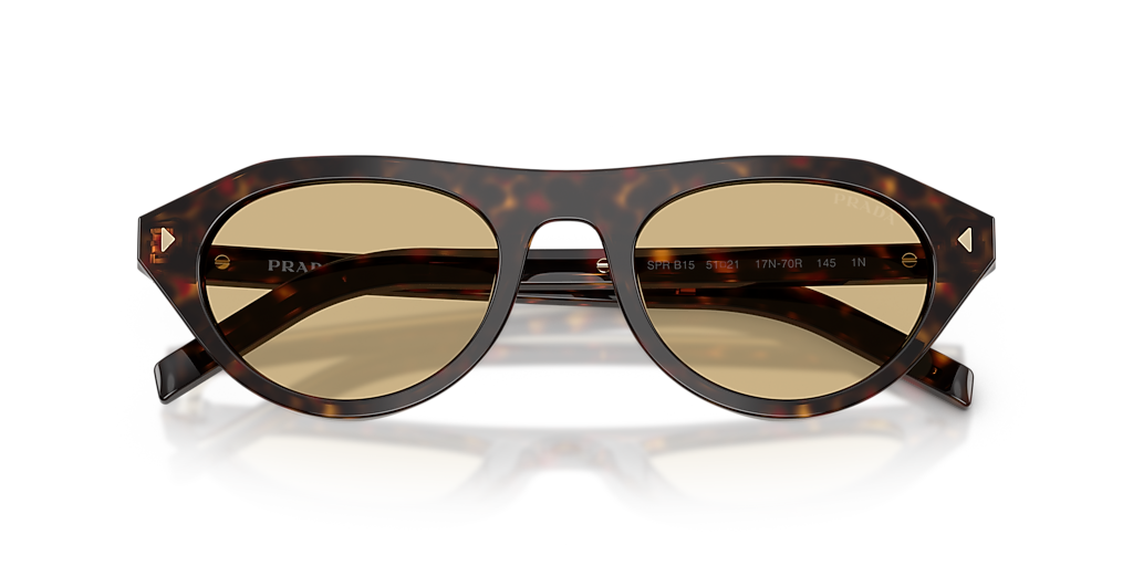 PRADA プラダ サングラス PR B15S オーバル べっ甲色 ケース付き Prada PR B15S M (51 - 21) with Brown lenses and Tortoise frame