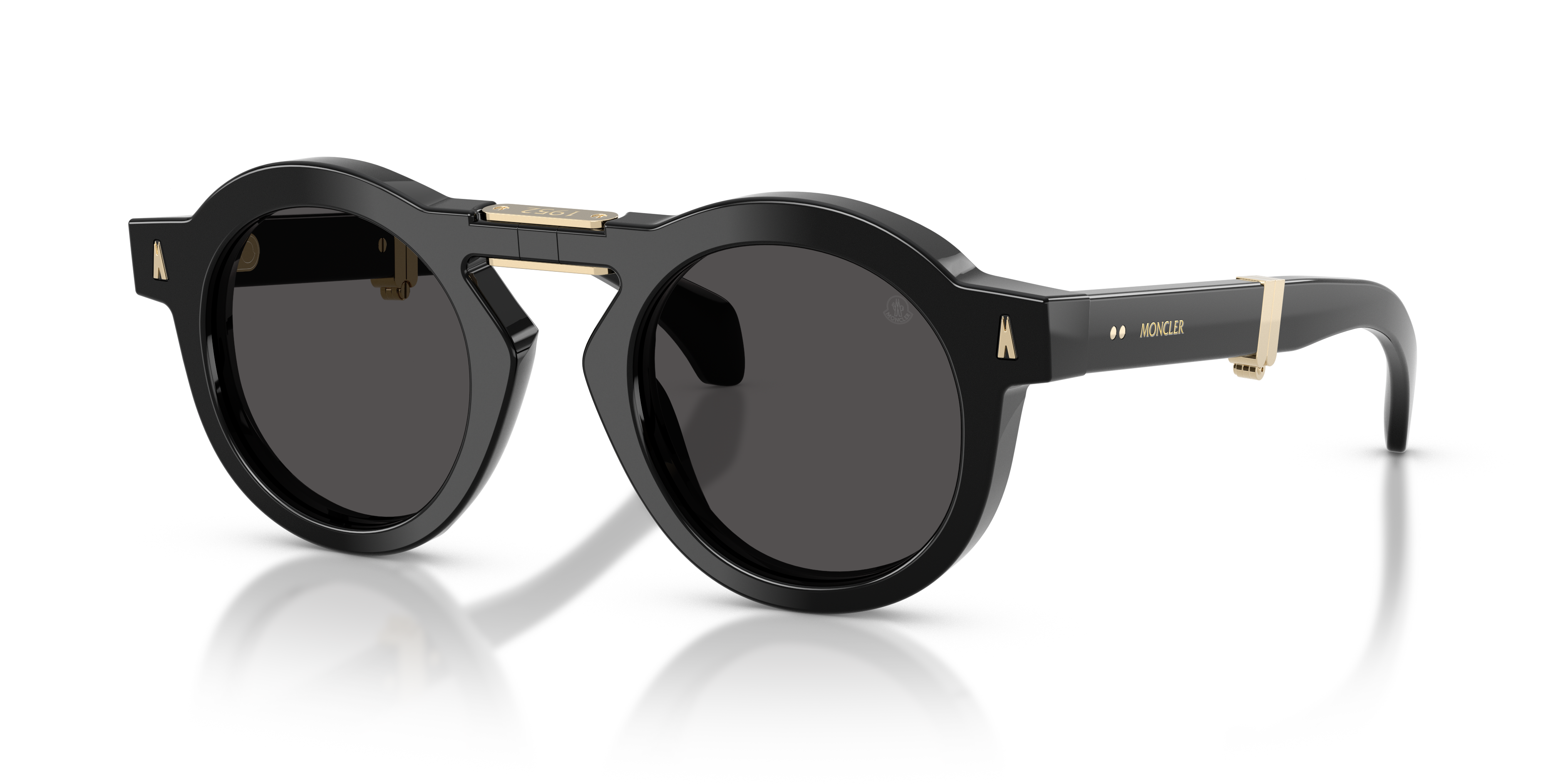 Moncler ME6019U Glisse M (47 - 24) with Grey lenses and Black