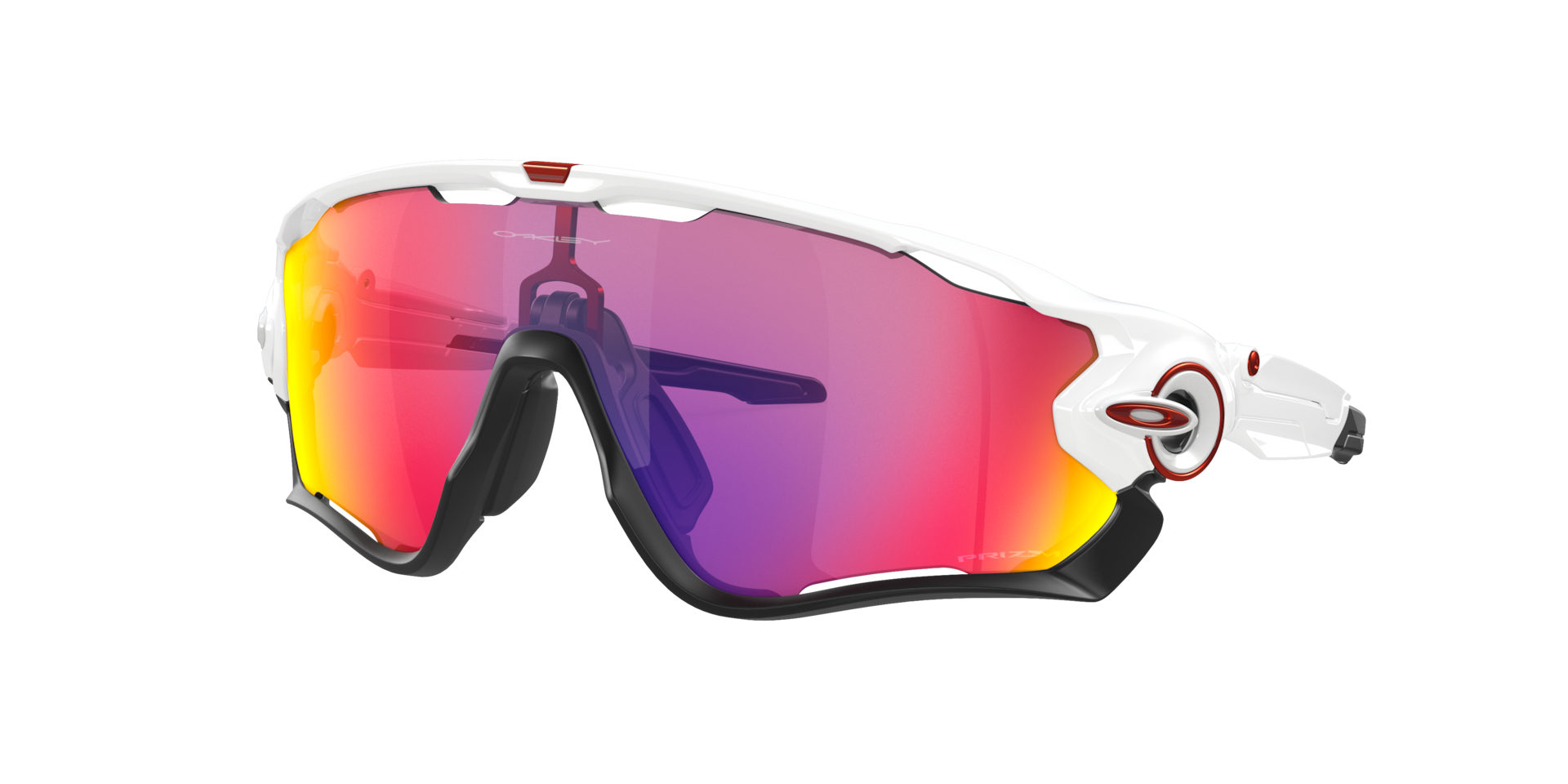 Oakley Mannelijk Sunglass Jawbreaker™ - Framekleur: Glanzend wit, Lenskleur: Prizm Road