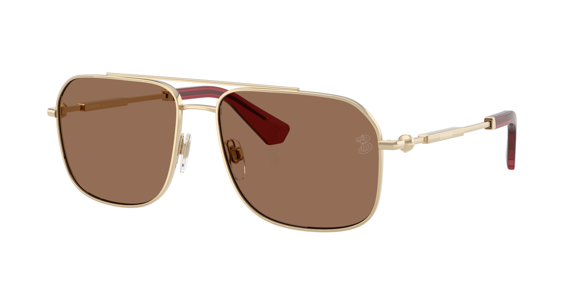 Burberry Man Sunglass BE3159 -  Frame color: Light Gold, Lens color: Dark Brown