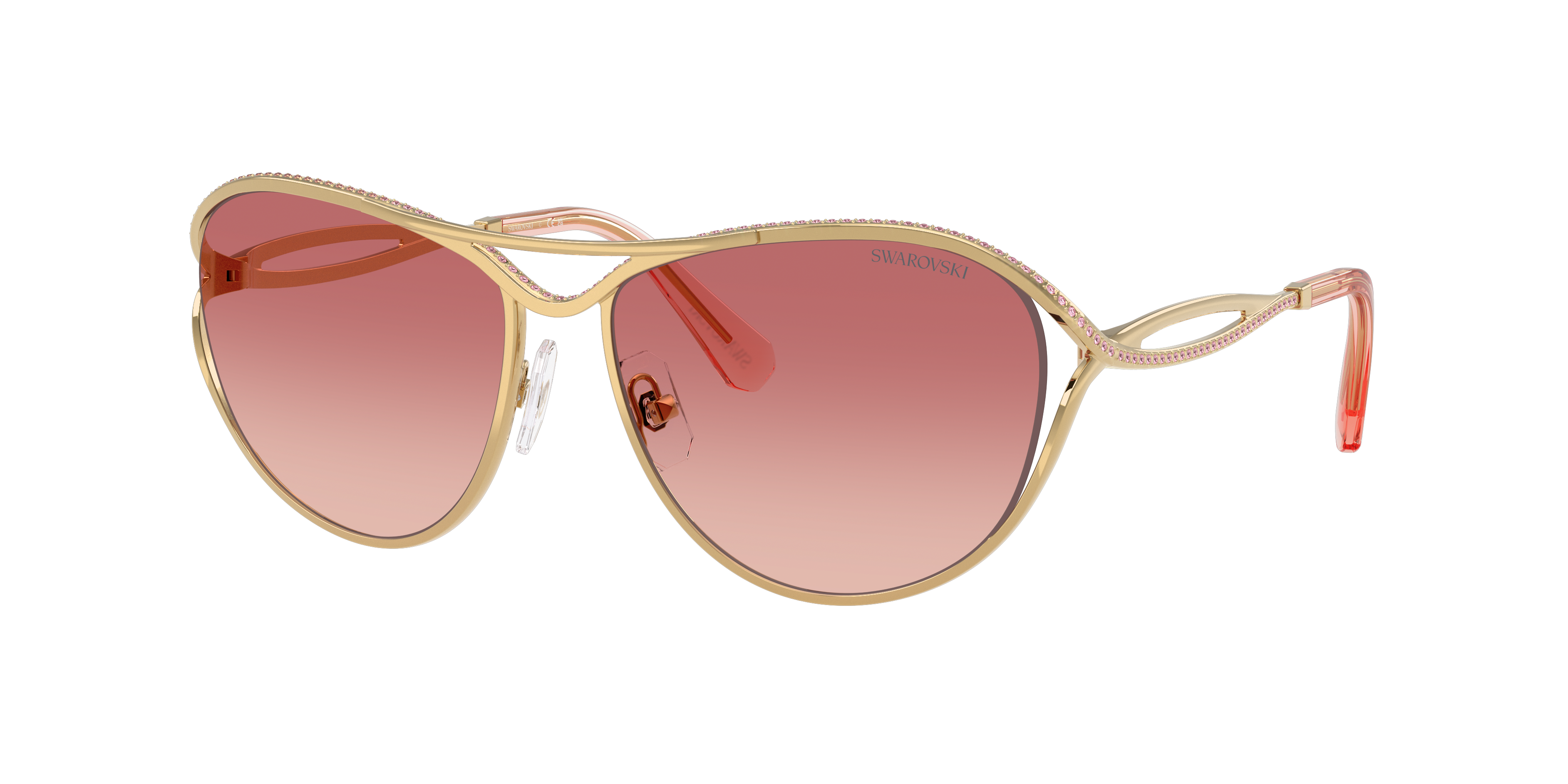 Swarovski SK7028 L (59 - 15) with Pink lenses and Gold frame