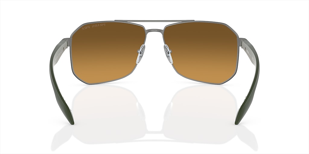 Prada Linea Rossa PS 51VS XXL (62 - 14) with Brown lenses and Grey