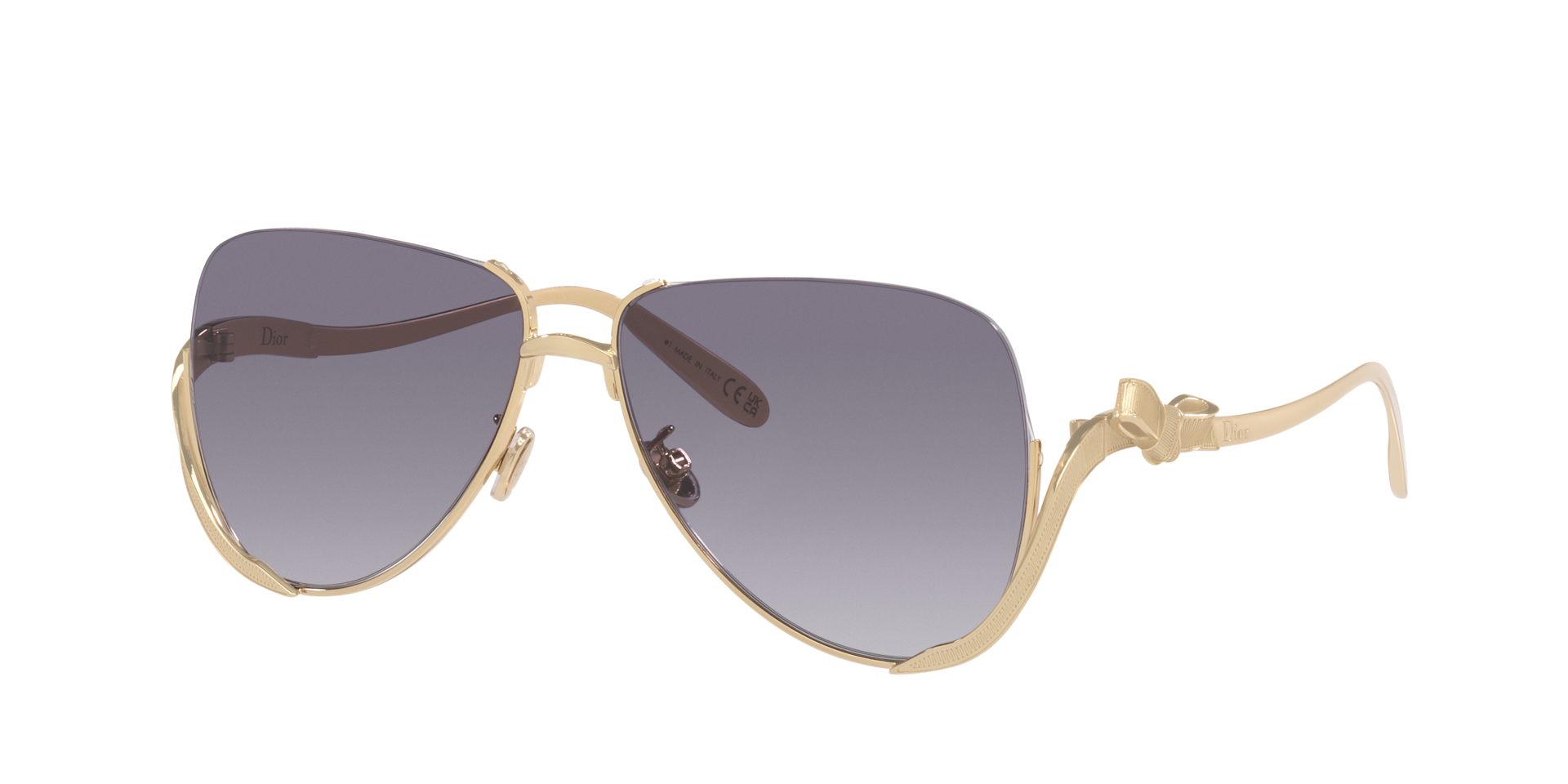 DIOR Woman Sunglass Dior Bow A2U - Frame color: Gold, Lens color: Grey Gradient
