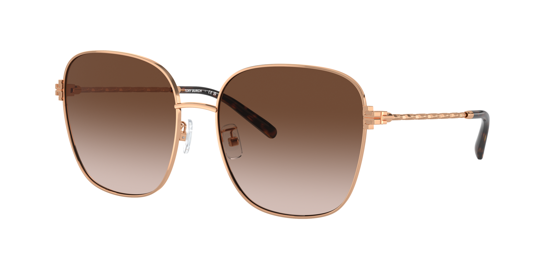 Tory Burch TY6108 L (57 - 17) with Brown lenses and Pink frame
