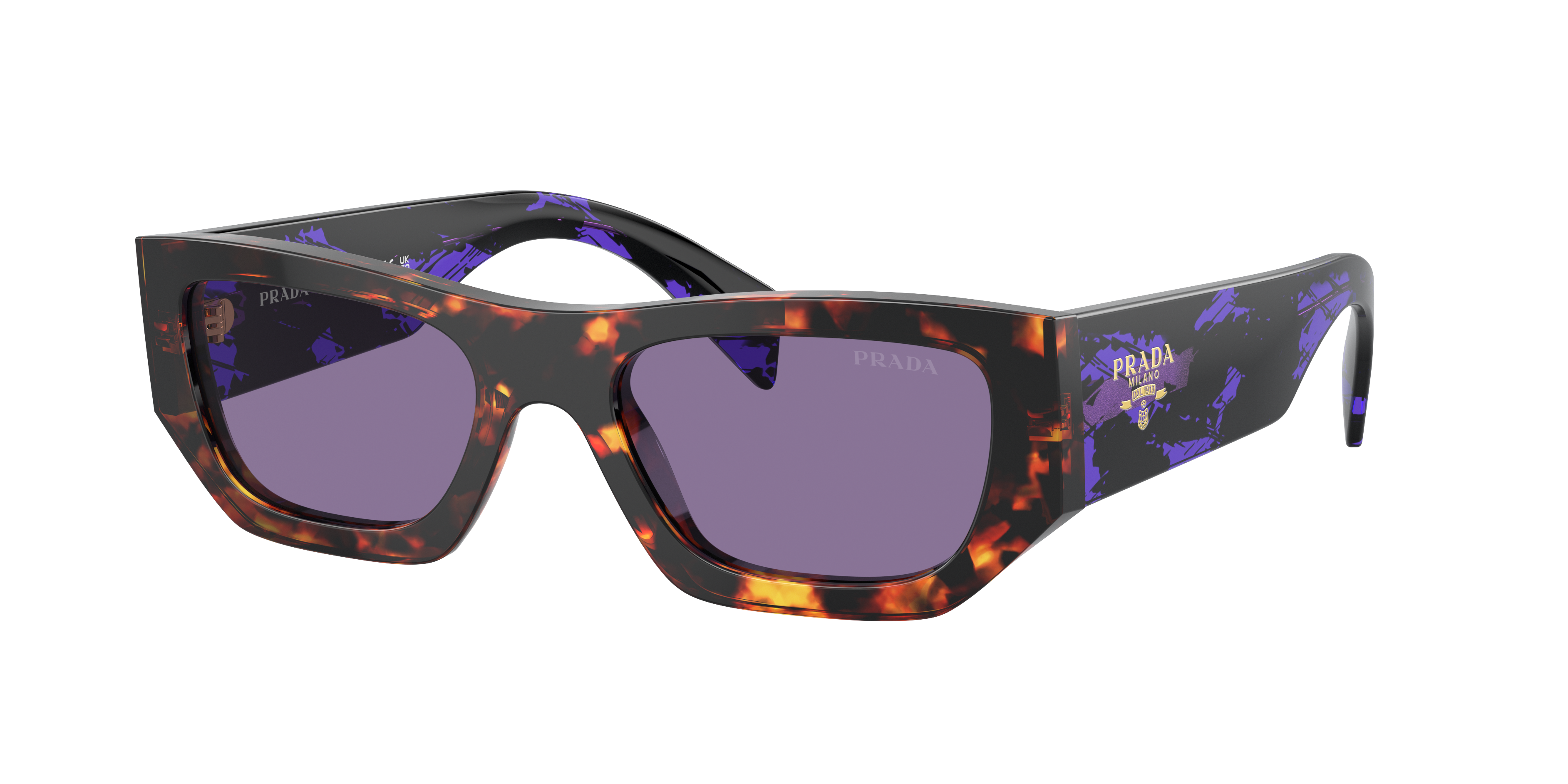 Prada PR A01S M (53 - 20) with Violet lenses and Tortoise frame