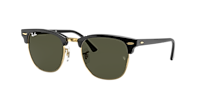 Ray-Ban Clubmaster Classic M (49 - 21) with Green lenses and Black