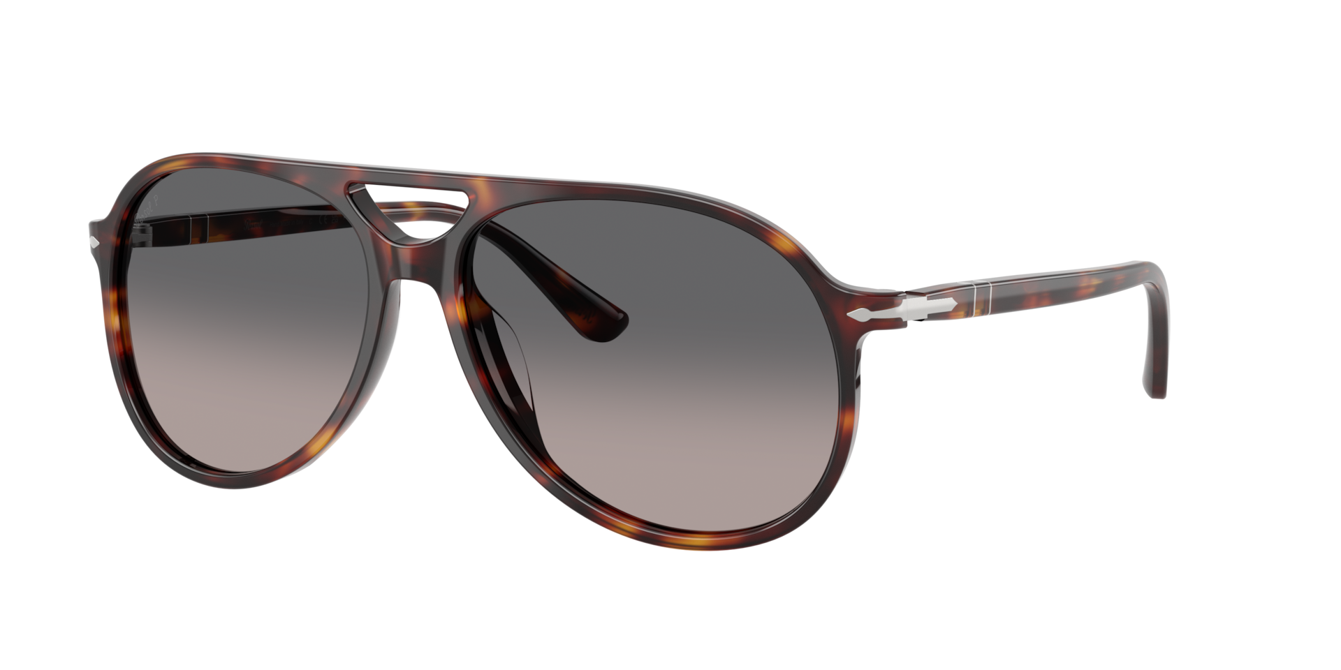 Persol Unisex Sunglass PO3403S - Walter - Frame color: Havana, Lens color: Gradient Grey Polarized