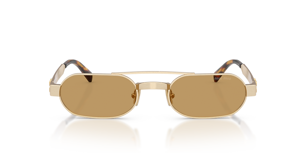 Miu Miu MU B52S L (52 - 21) with Brown lenses and Gold frame